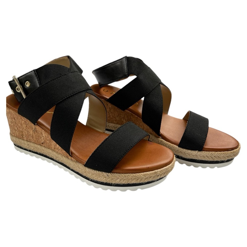 Unisa Unpaisey Black Wedge Sandal‎
